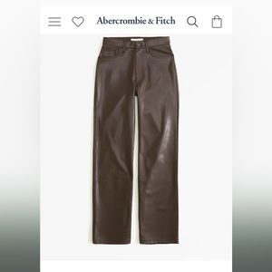 ABERCROMBIE VEGAN LEATHER PANTS 🤎